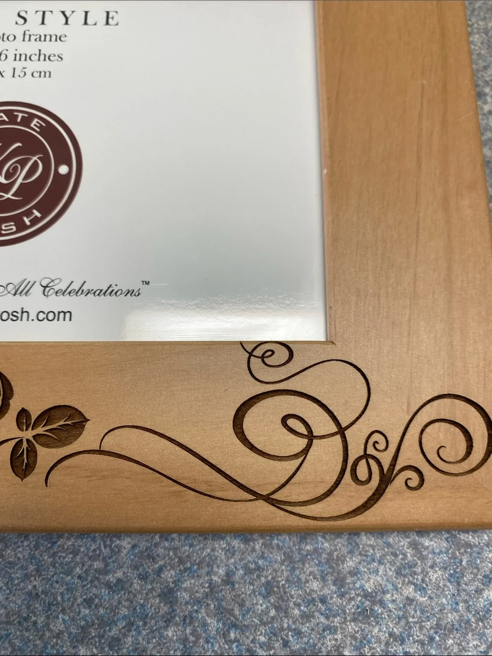 'Mother of the Groom' Wood Frame 4x6 by KATE POSH scroll work